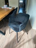 Zwarte kuipstoelen suède, Huis en Inrichting, Stoelen, Ophalen of Verzenden, Zo goed als nieuw, Zwart, Stof