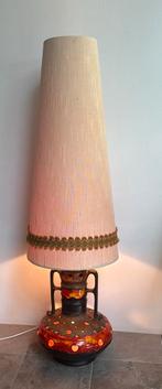 Geweldige Fat lava lamp keramiek oranje/bruin met 2 lampen, Huis en Inrichting, Lampen | Vloerlampen, Ophalen, Overige materialen