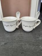 Twee espresso kopjes van Riviera Maison, Ophalen, Zo goed als nieuw, Overige stijlen, Kop(pen) en/of Schotel(s)