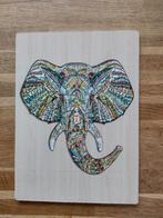Puzzel hout olifant inclusief standaard, tip: Sint of kerst, Hobby en Vrije tijd, Denksport en Puzzels, Ophalen, Minder dan 500 stukjes
