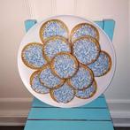 Beschuit blauw muisjes schaal - kunststof zie omschrijving, Kinderen en Baby's, Ophalen, Gebruikt, Geboortebord