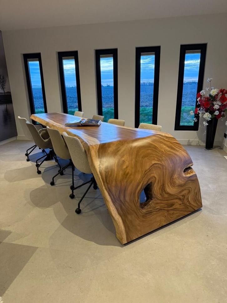 houthandel dordrecht  boomstamtafels watervaltafels suar, Tuin en Terras, Palen, Balken en Planken, Nieuw, Overige typen, 250 cm of meer