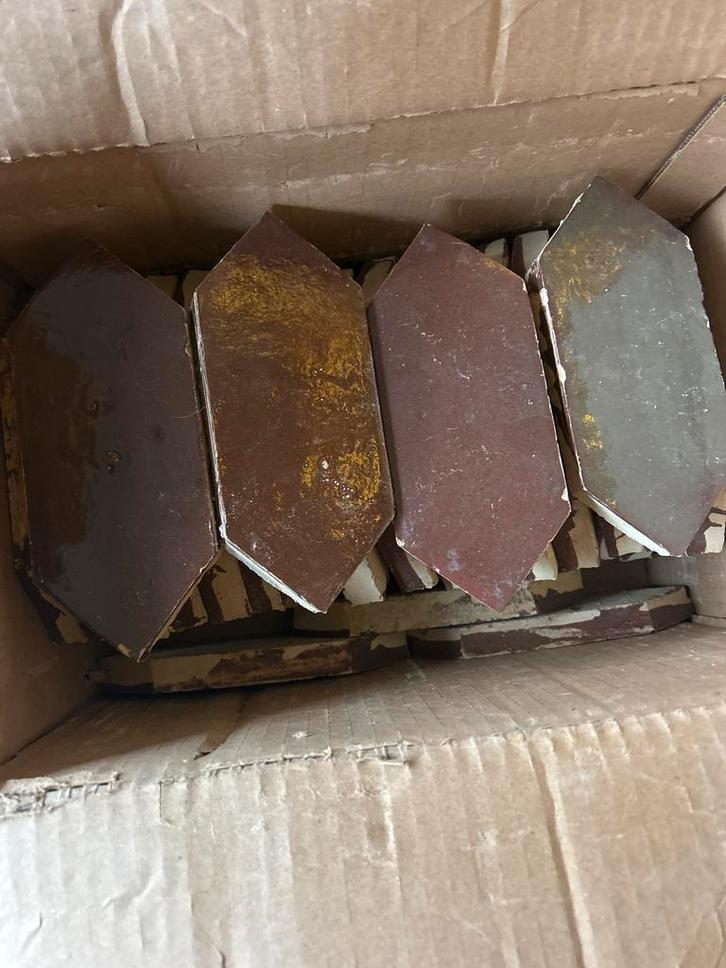 Art Deco Platta Tegels - Aubergine, Doe-het-zelf en Verbouw, Tegels, Nieuw, Wandtegels, Keramiek, Minder dan 20 cm, Minder dan 5 m²