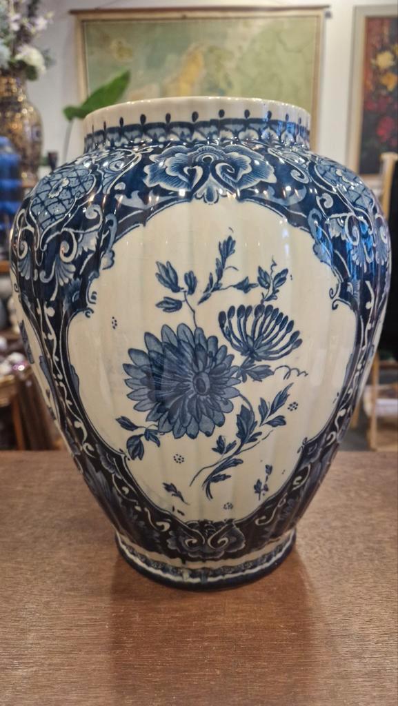 Delftsblauwe vaas Petrus Regout Maastricht, Antiek en Kunst, Antiek | Vazen, Ophalen of Verzenden