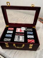 Pokerspel nieuw in luxe box, Nieuw, Bruin, Hardcase, Ophalen