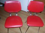 Brabantia stoelen rood vintage, Huis en Inrichting, Stoelen, Ophalen, Gebruikt, Twee, Overige materialen