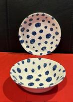 2x schaaltje Inkie Blue Dots, Churchill, blauwe stip, Huis en Inrichting, Keuken | Servies, Ophalen, Gebruikt, Overige stijlen