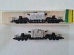 2 Minitrix DB diepladerwagons met trafo 3298, Gebruikt, Ophalen of Verzenden, Wagon, Trix