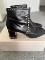 Santoni dames zwarte laarsjes studs mt 41 als nieuw, Verzenden, Gedragen, Zwart