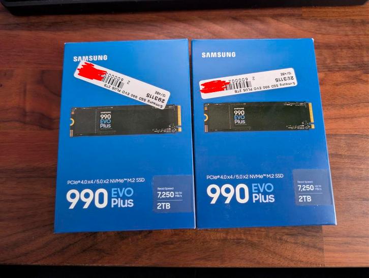 2x Samsung 990 EVO Plus 2TB - Sealed, Computers en Software, Harde schijven, Nieuw, Desktop, SSD, Ophalen