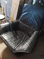Echt leder draaistoel fauteuil., Huis en Inrichting, Fauteuils, Ophalen, Zo goed als nieuw, 75 tot 100 cm, 50 tot 75 cm