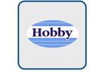 Hobby caravan en camper ovaal blauw-wit full colour sticker, Verzenden, Nieuw, Bedrijf of Vereniging