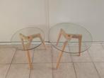 2 Bijzettafeltjes, Huis en Inrichting, Tafels | Bijzettafels, Ophalen, Minder dan 45 cm, Minder dan 55 cm, Rond