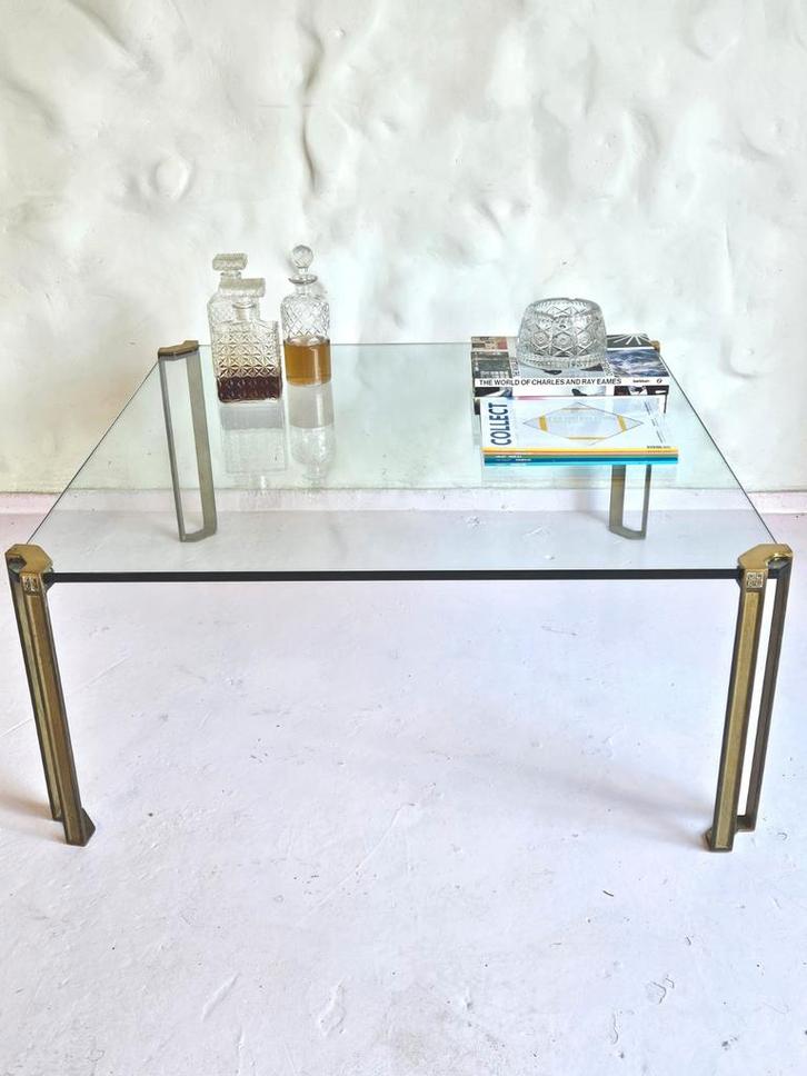 Vintage design salontafel Peter Ghyczy jaren 70, Huis en Inrichting, Tafels | Salontafels, Gebruikt, Minder dan 50 cm, 150 tot 200 cm