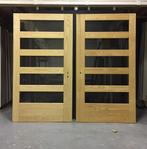 Massieve deuren incl. glas, Doe-het-zelf en Verbouw, Deuren en Horren, Ophalen, Zo goed als nieuw, Glas, 120 cm of meer