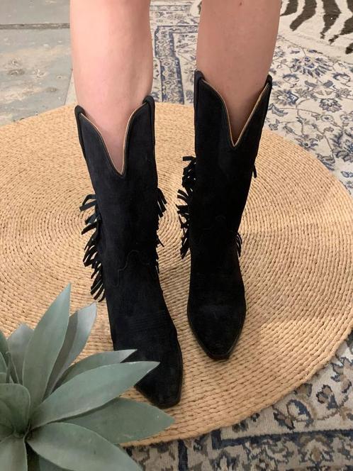 Bootstock su?de leren fringe boots 39 cowboylaarzen franjes, Kleding | Dames, Schoenen, Zo goed als nieuw, Hoge laarzen, Zwart