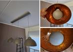 Hanglamp met gouden binnenkant, Huis en Inrichting, Lampen | Hanglampen, Ophalen, Gebruikt, Metaal, Minder dan 50 cm