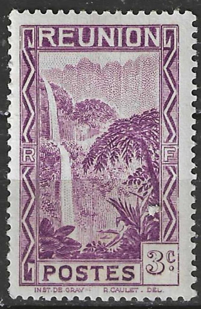 Reunion 1939/1940 - Yvert 163 - Waterval van Salazie (PF), Postzegels en Munten, Postzegels | Afrika, Overige landen, Verzenden