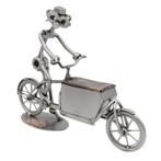 Bakfiets beeldje - koerier, fietskoerier, fiets, fietser, Ophalen of Verzenden