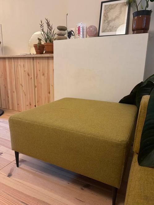 Hocker Goossens Prato, Huis en Inrichting, Banken | Voetenbanken en Poefen, Zo goed als nieuw, 75 tot 100 cm, Vierkant, Stof, Ophalen