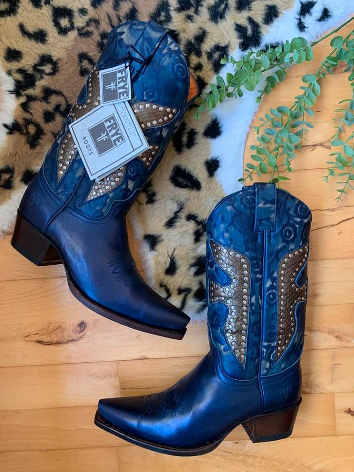 Frye cowboylaarzen 38 39 western boots bohemian laarzen, Kleding | Dames, Schoenen, Nieuw, Hoge laarzen, Blauw, Ophalen of Verzenden