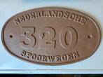 Nummerplaat NS sik 320, kunstof zelf schilderen, Ophalen of Verzenden, Nieuw, Trein, Overige typen