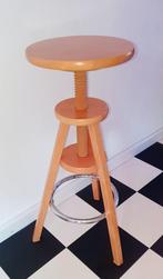 Draaikruk/plantentafel vintage hout, Huis en Inrichting, Krukjes, Ophalen, In hoogte verstelbaar, Zo goed als nieuw, Hout