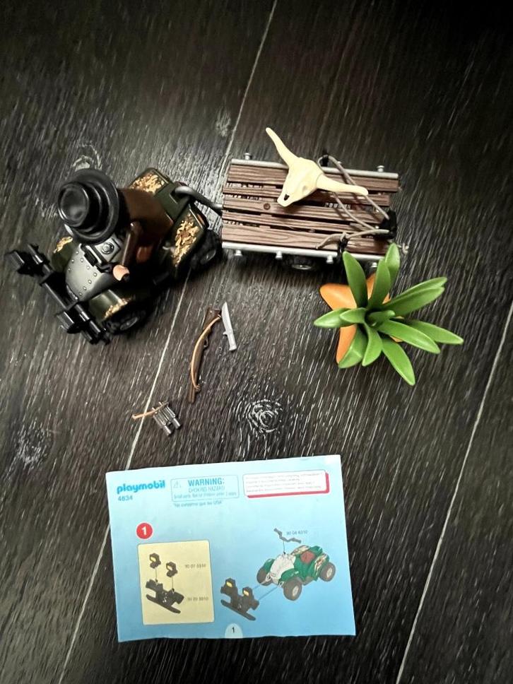 Safari Quad, Playmobil 4834., Kinderen en Baby's, Speelgoed | Playmobil, Zo goed als nieuw, Complete set, Ophalen of Verzenden