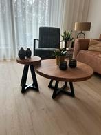 Ronde Eiken Salontafel Set - Maat & Kleur naar Keuze!, Huis en Inrichting, Tafels | Salontafels, Ophalen, Nieuw, 50 tot 100 cm
