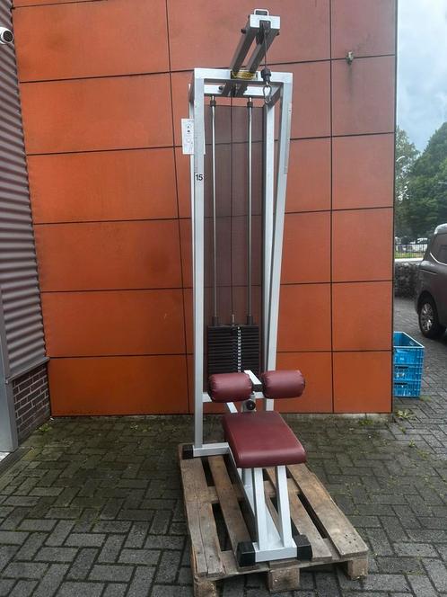 Technogym Lat pulley met 90kg Steekgewichten, Sport en Fitness, Fitnessmaterialen, Gebruikt, Ophalen