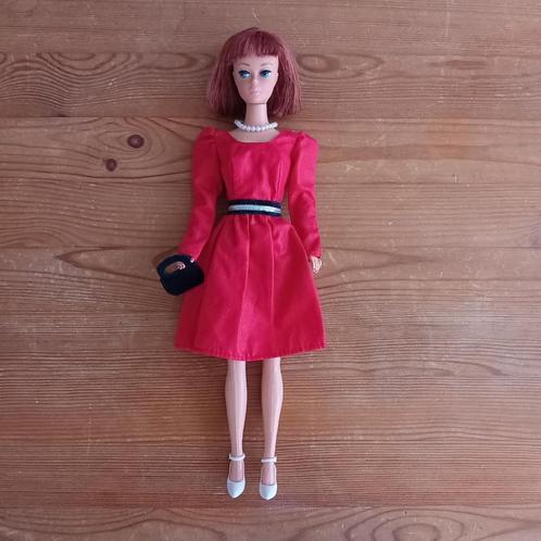 Vintage Mattel Barbie 1982 My first date jurk met vhtf tasje, Verzamelen, Poppen, Gebruikt, Kleertjes, Verzenden