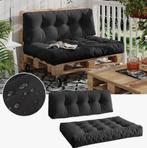 Pallet Kussenset Antraciet - 2 Zit & 2 Rug, Huis en Inrichting, Minder dan 75 cm, Tweepersoons, Ophalen of Verzenden, Zo goed als nieuw