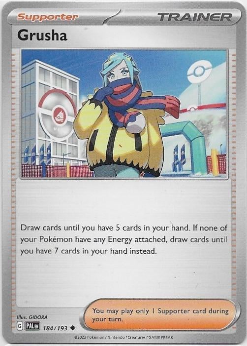 Paldea Evolved,  Grusha [uncommon] 184/193, Verzenden, Nieuw, Losse kaart