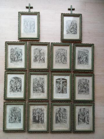 Kruisweg de veertien staties  (Leeuwergem kasteel & kapel) beschikbaar voor biedingen
