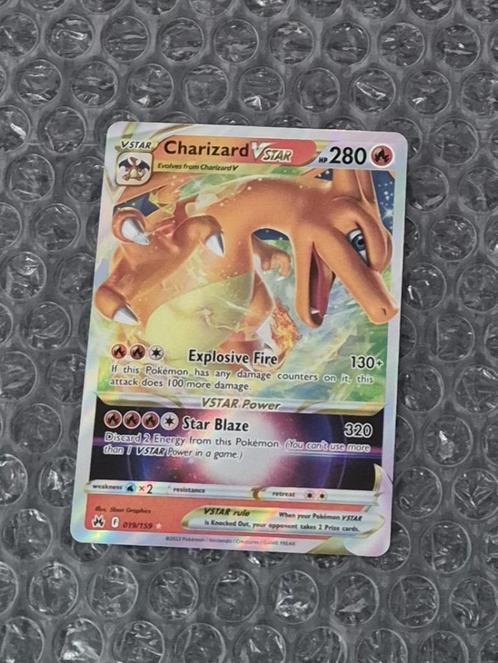 Charizard VSTAR 019/159 Sword & Shield Crown Zenith, Hobby en Vrije tijd, Verzamelkaartspellen | Pokémon, Zo goed als nieuw, Losse kaart