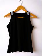 Zwart topje met zilveren pailletten maat L /40, Maat 38/40 (M), Zwart, Ophalen of Verzenden, Zonder mouw