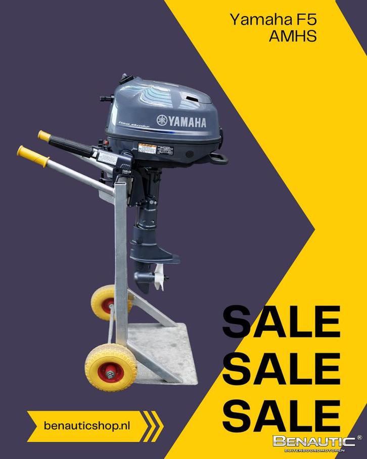 Direct leverbaar! Nieuwe Yamaha 5pk kortstaart F5AMHS, Watersport en Boten, Buiten- en Binnenboordmotoren, Nieuw