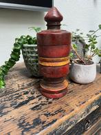 Indiase houtsnijwerk kandelaar India hout oosters, Verburgt Vintage, Overige kleuren, Ophalen of Verzenden, Schipluidenlaan 20 5035KJ Tilburg
