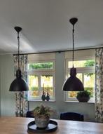 Industriële Zwarte Fabriekslamp, Ophalen, Zo goed als nieuw, Metaal, Minder dan 50 cm