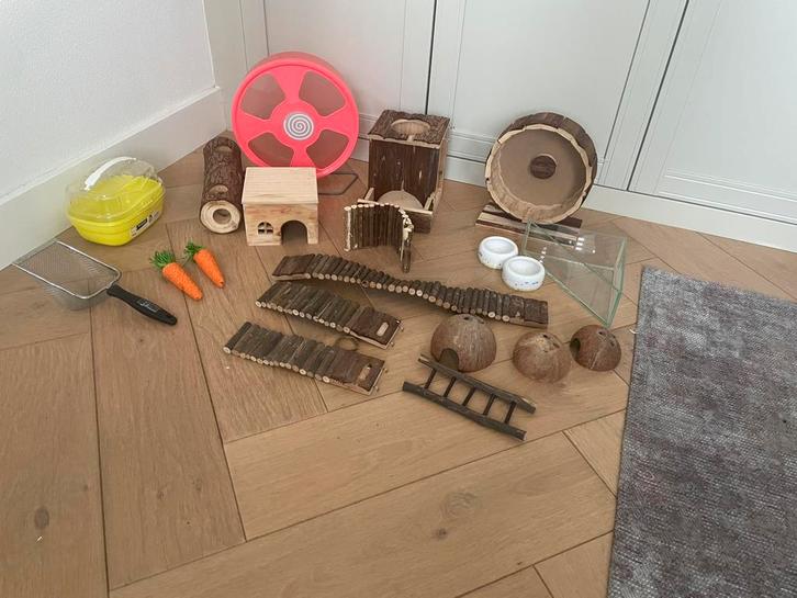 Hamster spullen, voeding en toebehoren, Dieren en Toebehoren, Knaagdieren en Konijnen | Toebehoren, Zo goed als nieuw, Ophalen