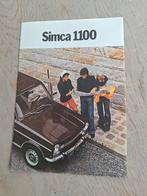 Simca 1100 Brochure - Origineel, Ophalen of Verzenden, Zo goed als nieuw, Onbekend