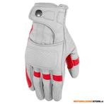 Rusty Stitches Calvin Motorhandschoenen, Licht Grijs-Rood, Motoren, Kleding | Motorkleding, Ophalen of Verzenden, Nieuw met kaartje