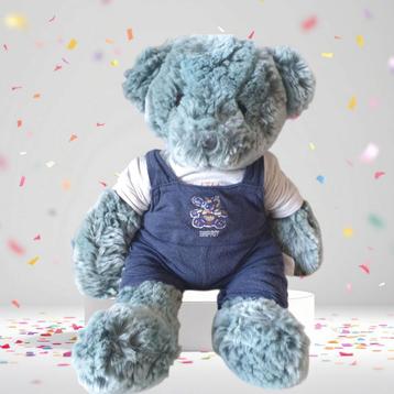 Blauwe knuffelbeer met Esprit kleding h 40 cm  3006 beschikbaar voor biedingen