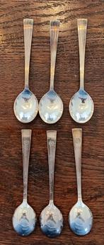 6 verzilverde theelepeltjes (Douwe Egberts), Ophalen of Verzenden