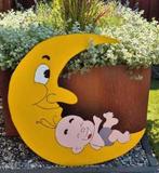 Geboorte bord baby in maan, Kinderen en Baby's, Kraamcadeaus en Geboorteborden, Ophalen, Gebruikt