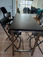 Hogetafel met 4 inklapbare krukken, Ophalen of Verzenden