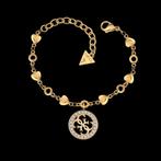 Guess stalen goldplated armband met hanger met kristal, Sieraden, Tassen en Uiterlijk, Armbanden, Met kristal, Staal, Ophalen of Verzenden