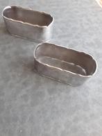 2 servetringen verzilverd, Antiek en Kunst, Curiosa en Brocante, Ophalen of Verzenden