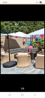 Luxe Jysk Tuin Loungeset - Hoekbank, Tafel, Stoelen, 5 zitplaatsen, Bank, Ophalen of Verzenden, Zo goed als nieuw