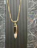 14K gouden massieve rope chain + hanger, Ophalen of Verzenden, Nieuw, Goud, Goud